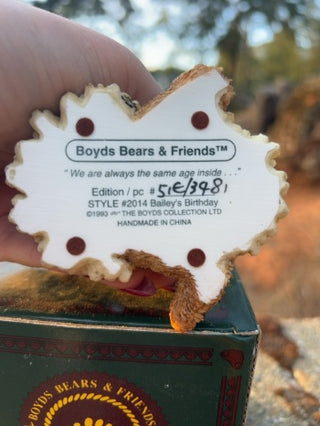 ORIGINAL BOX Boyds Bears Bailey's Birthday