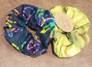 Girls Softball and Batik Scrunchies RCD