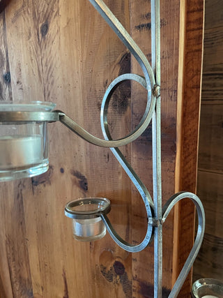Handmade Silver Metal Hanging Candle Holder ~MTS