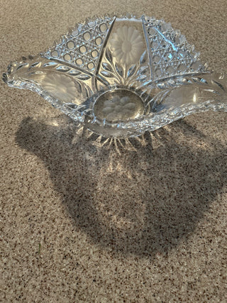 American Brilliant hand cut glass tray/bowl