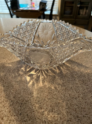 American Brilliant hand cut glass tray/bowl