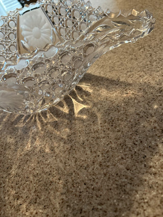 American Brilliant hand cut glass tray/bowl