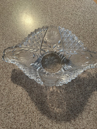 American Brilliant hand cut glass tray/bowl