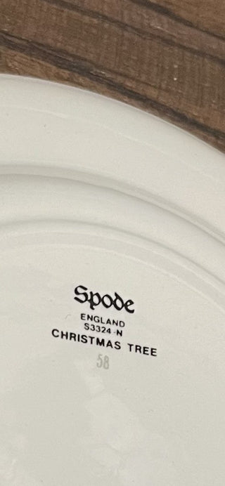 Vintage Spode Christmas Tree Dessert Plates (4) RCD|126427