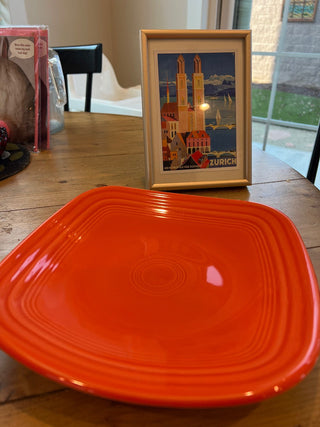 Fiesta Square plate-orange
