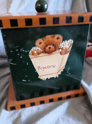 popcorn wooden box vintage|123408