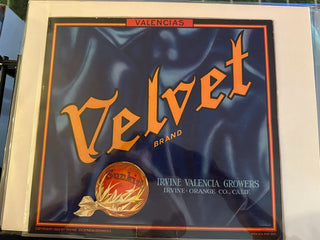 Velvet Authentic Citrus Farm Crate Label EC116 MTS