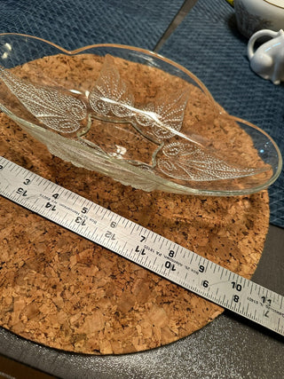 Heart Glass Oval Bowl|47030