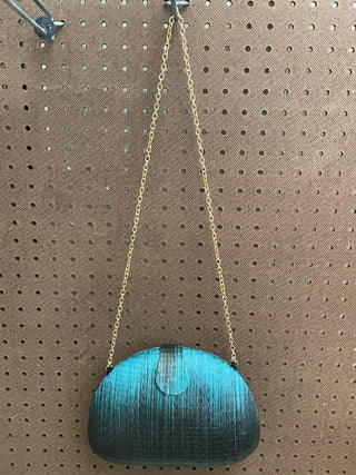 Turquoise Straw Chain Shoulder Bag MTS|85457