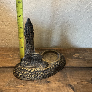Vintage Cast Iron Lighthouse Tealight Holder MTS|145582