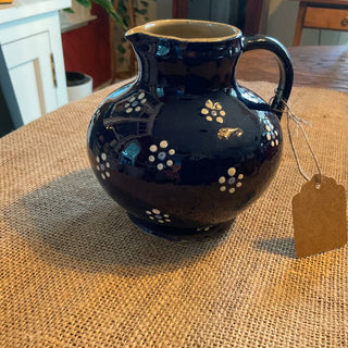 Hand painted jug vintage blue /wht MTS