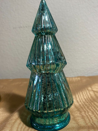 Vintage Glass Christmas Tree - Green 6.5" RSV|136794