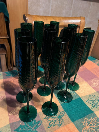 Tall Godinger Green Champagne Flute. RSV|138313