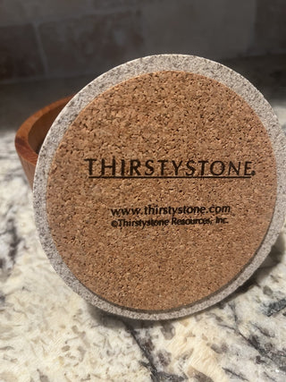 Set of Sand Dollar ThirstyStone Coasters with Holder RCD