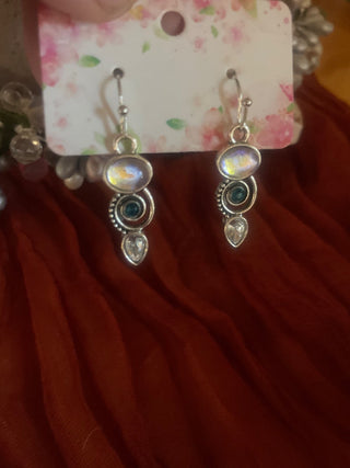 Silver tone earrings-RSV