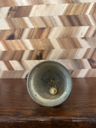 Brass Unicorn Bell with tarnish patina|107179