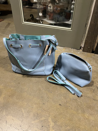 New Robin’s Egg Blue Purse Matching Makeup Bag RCD|122561