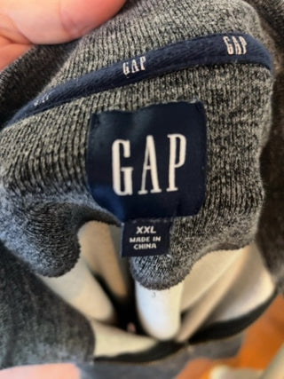 MENS GAP XXL gray quarter-zip pullover sweater