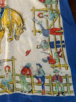 Vintage Bucking Bronco Reno, Nevada Souvenir Scarf     MTS