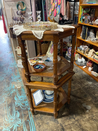 MCM Glass Wicker End Table|80410