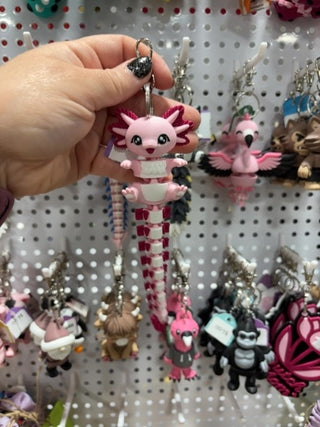 Axolotl Wiggly Tail Keychain