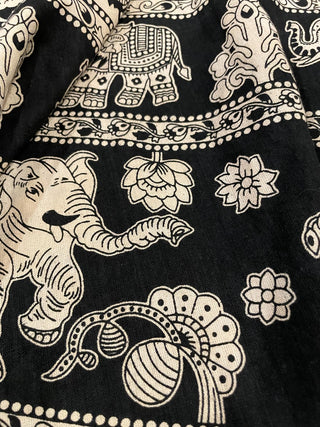 Black & White Elephant Boho Tablecloth ~MTS|111361