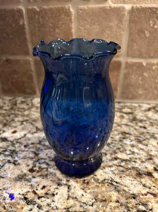 Cobalt Blue Vase, 7”     MTS