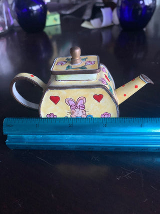 Vintage Kelvin Chen Miniature Yellow Bunny Teapot MTS