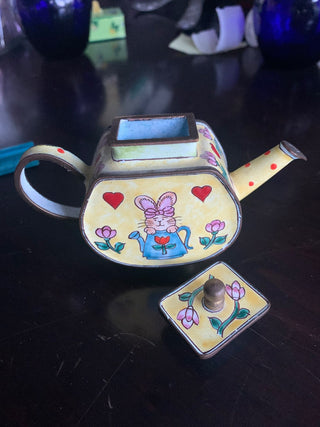 Vintage Kelvin Chen Miniature Yellow Bunny Teapot MTS