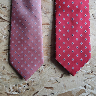 Men's - Michael Kors - Pink/Blue Diamond Geometric Necktie (BRI) - MTS|143055