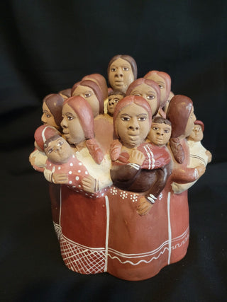 Peru Folk Art Red Clay Pottery Women RCD