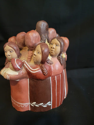 Peru Folk Art Red Clay Pottery Women RCD