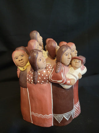Peru Folk Art Red Clay Pottery Women RCD