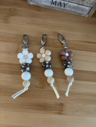 Plastic Flower Key Chain