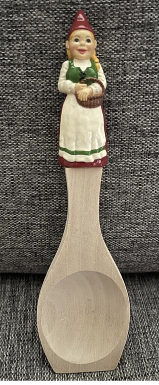Sagaform Sweden Gnome Wooden Spoon 4" girl 6" Spoon and 10" total #62 VV MTS|126194