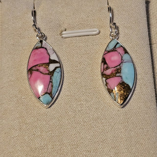 .925 cotton candy dangle earrings