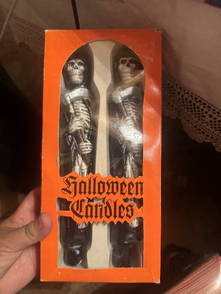 Vintage Halloween Skeleton 2 10" Tapers New #47 VV MTS|108282