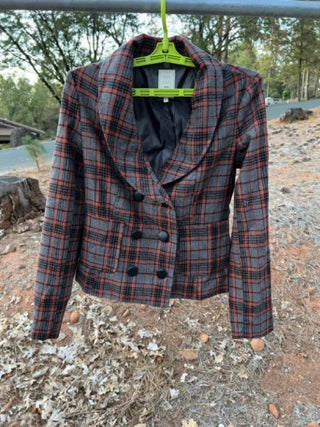Style Book Plaid Blazer Size Small