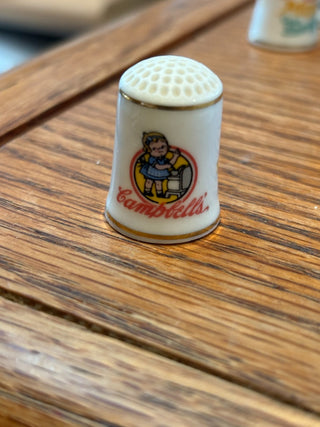 Vtg Thimble -Franklin Mint Porcelain "Campbell's" RCD