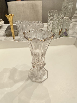Early American Pressed Glass Vase MTS