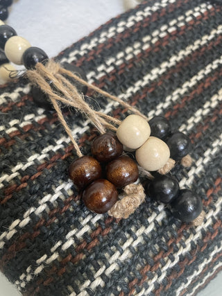 Black Handcrafted Purse w/ Beads MTS|84859