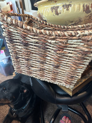 Seagrass Rectangular basket 12"t, 10.5"L, 10.5"W RCD