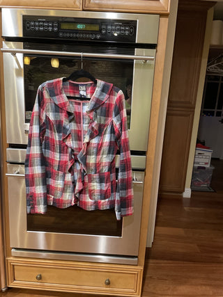 Free People Plaid Jacket Sz 8 RCD|32446