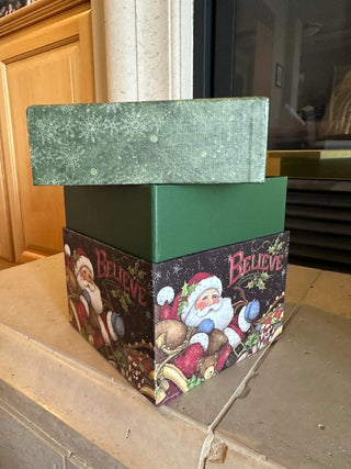 Gift Box - "Santa Believe" - 7" x 7"|73986