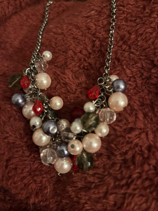 Pink/purple pearl stone costume jewelry