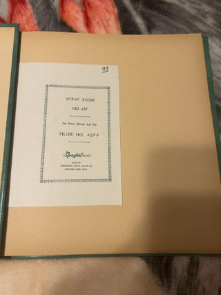 JP NEW Green Vintage Art Deco Scrapbook