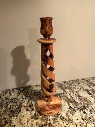 Olive Wood Candle Holder   MTS|118011