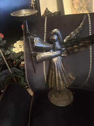 Vintage Bombay Large Metal Decorative Angel Wall Candle Holder Sconce #47 VV MTS|126930