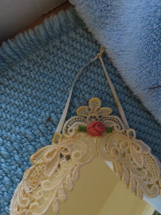 Oval Small Mirror w/fringe RCD|70729