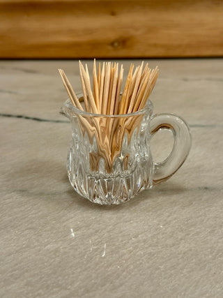 Sm glass pitcher 2" matches
